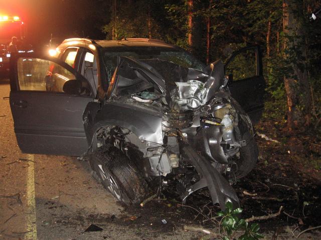 A serious crash on Little Elk Creek Road.